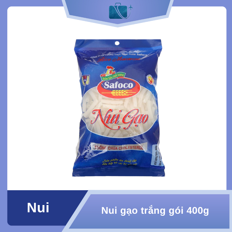 Nui gạo trắng Safoco gói 400g