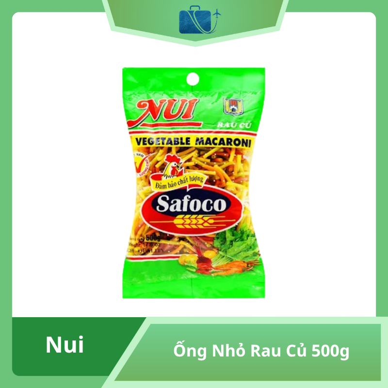 Nui Ống Nhỏ Safoco Rau Củ 500g