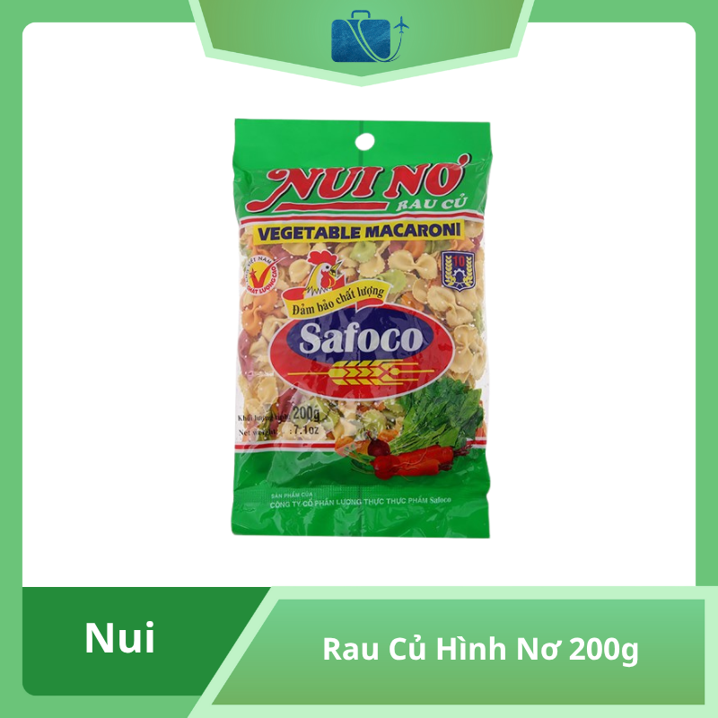 Nui Rau Củ Hình Nơ Safoco Gói 200g