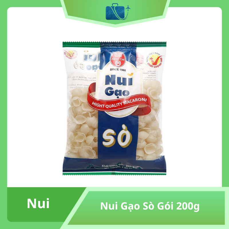 Nui Gạo Sò Bích Chi Gói 200g