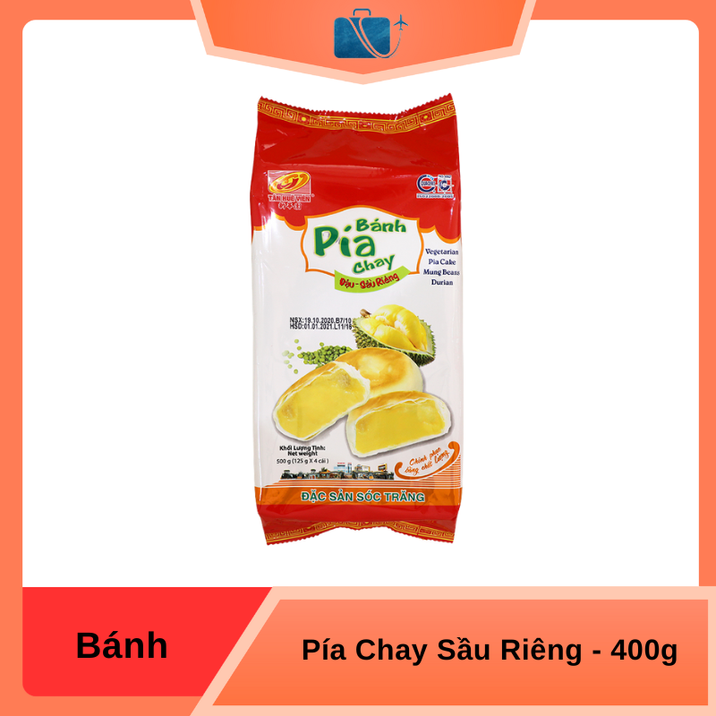 Bánh Pía Chay Đậu Xanh - Sầu Riêng Tân Huê Viên 400g