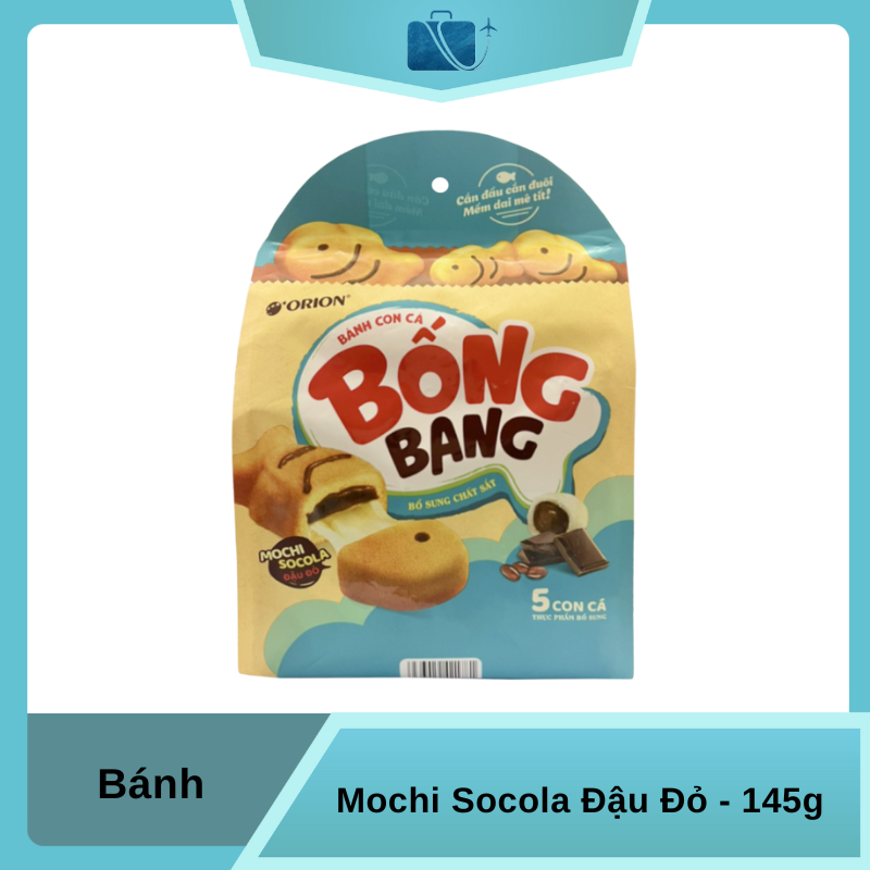 Bánh Con Cá Bống Bang Mochi Socola Đậu Đỏ Orion 145g