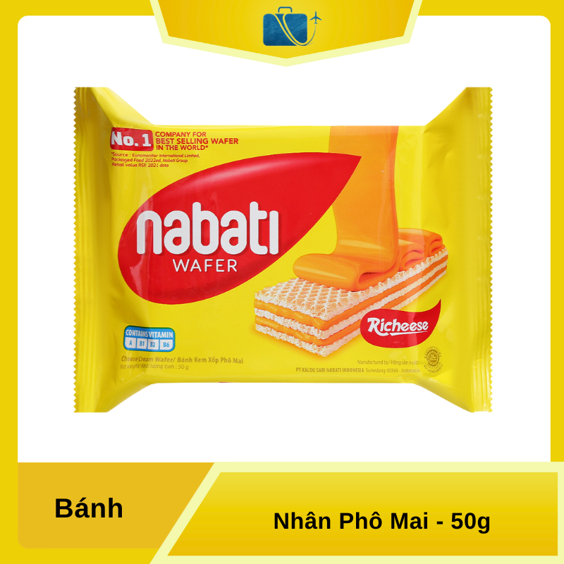 Bánh Xốp Nhân Phô Mai Nabati Gói 50g