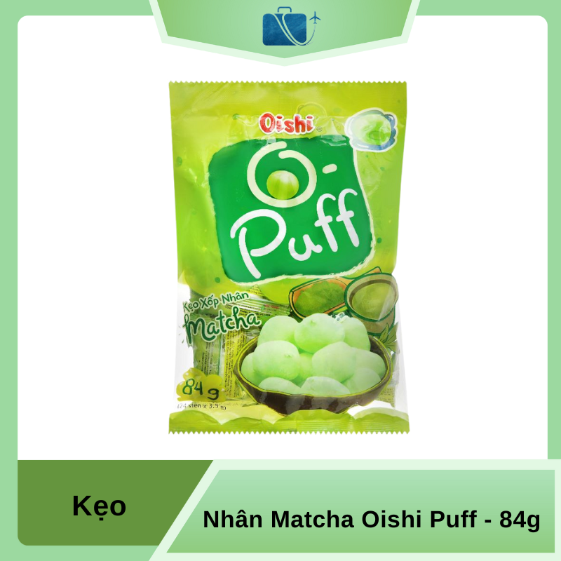 Kẹo Xốp Nhân Matcha Oishi Puff 84g
