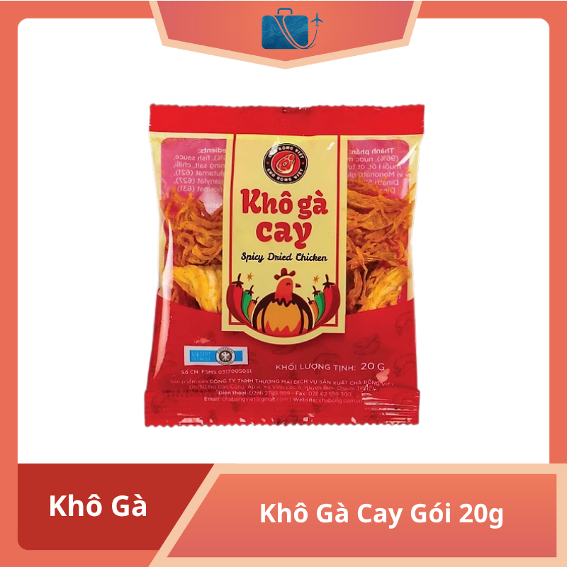 Khô Gà Cay Chà Bông Việt Gói 20g