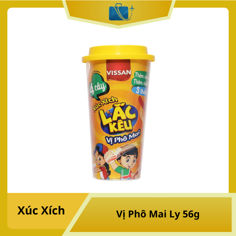 Xúc Xích Lắc Kêu Vị Phô Mai Vissan Ly 56g