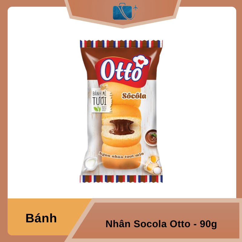 Bánh Mì Tươi Nhân Socola Otto Gói 90g
