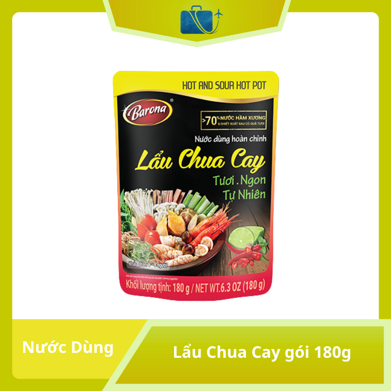 Nước Dùng Hoàn Chỉnh Lẩu Chua Cay Barona 180g