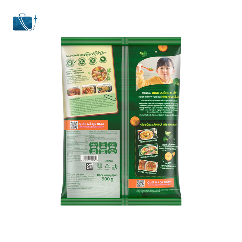 Hạt Nêm Knorr Thịt Thăn, Xương Ống, Tủy Gói 900g 3