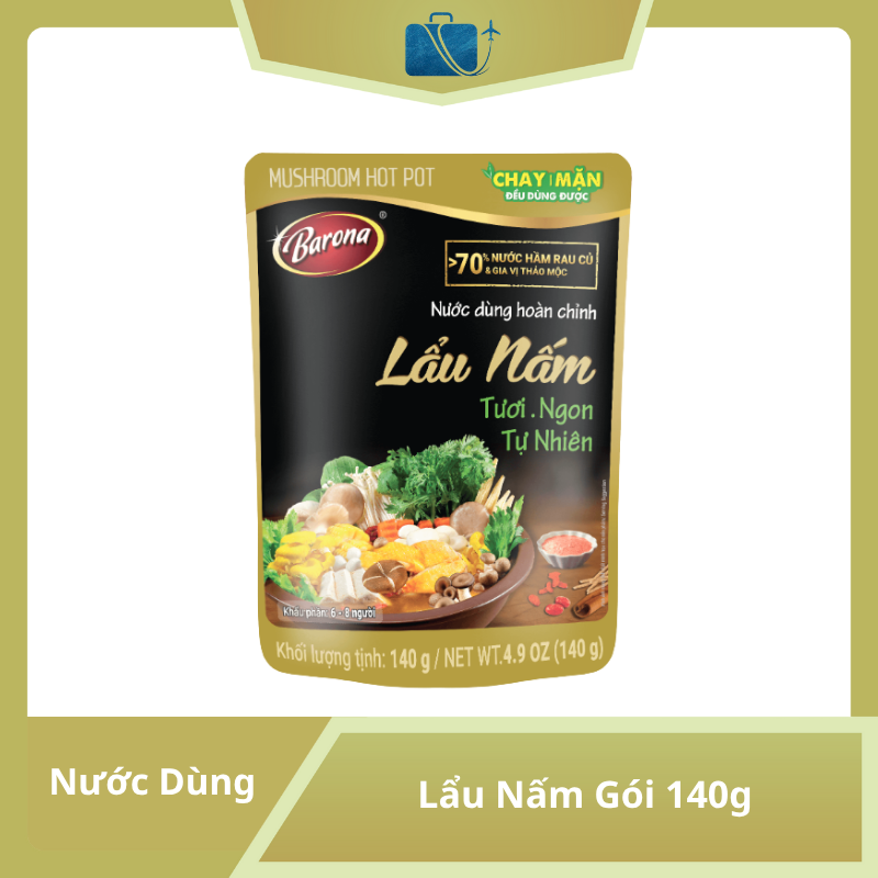 Nước Dùng Lẩu Nấm Barona Gói 140g