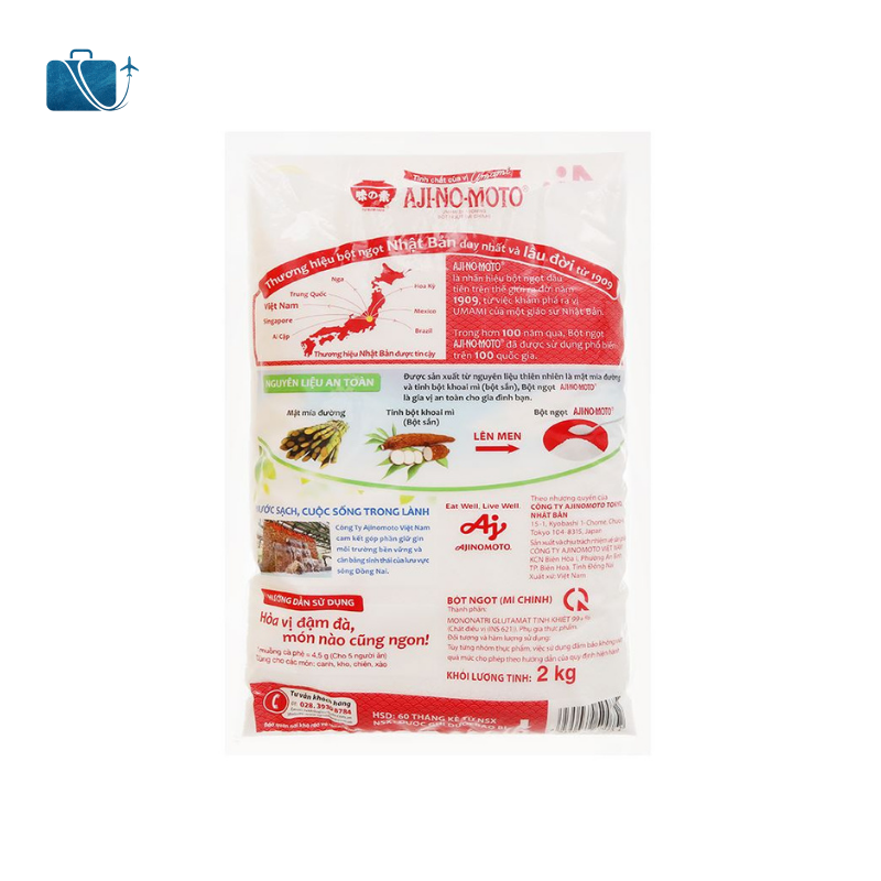 Bột Ngọt Hạt Nhỏ Ajinomoto Gói 2kg 3