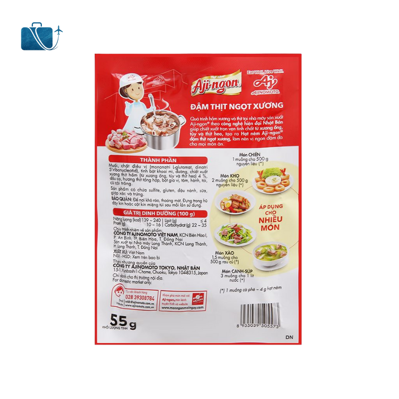 Hạt Nêm Aji-ngon Vị Heo Gói 55g 3