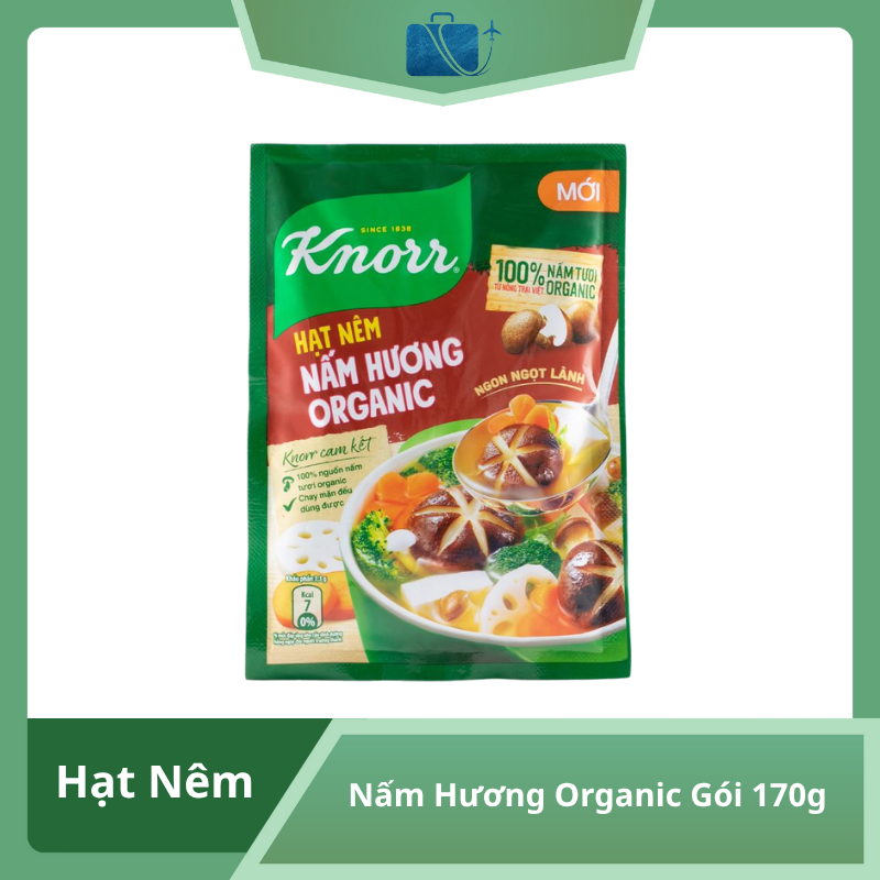 Hạt Nêm Chay Knorr Nấm Hương Organic Gói 170g