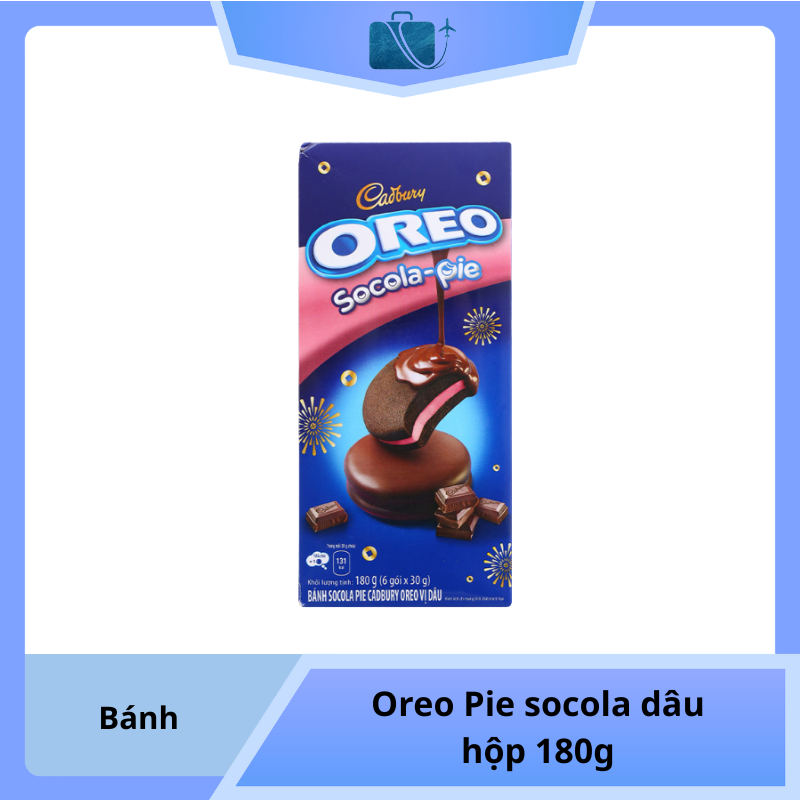 Bánh Oreo Pie Socola Dâu Hộp 180g