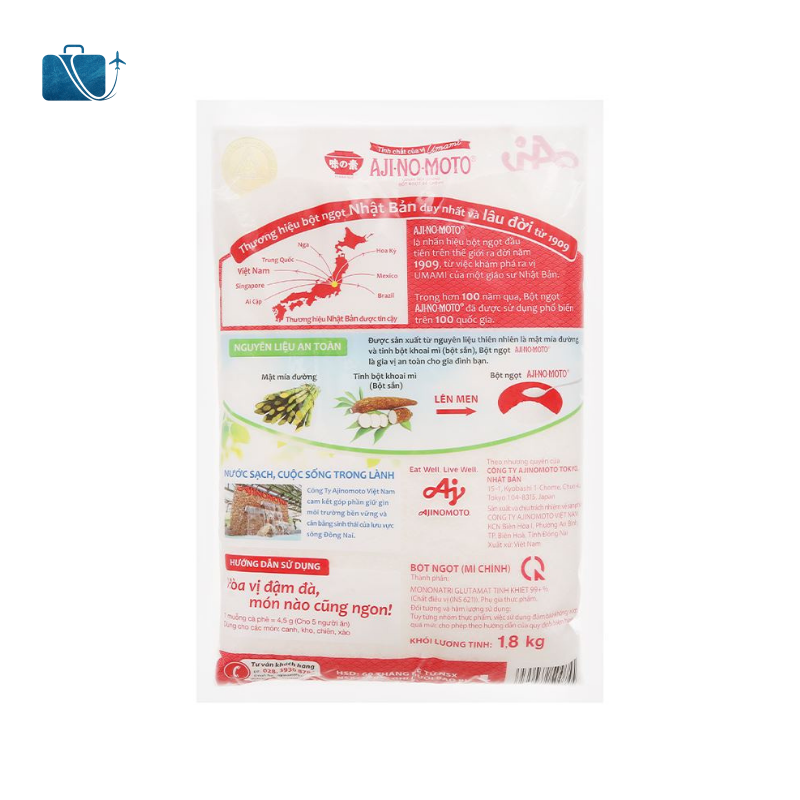 Bột Ngọt Hạt Lớn Ajinomoto Gói 1.8kg 3