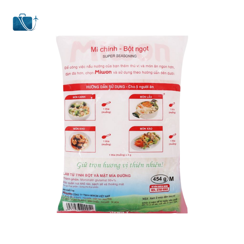 Bột Ngọt Hạt Nhỏ Miwon Gói 454g 2