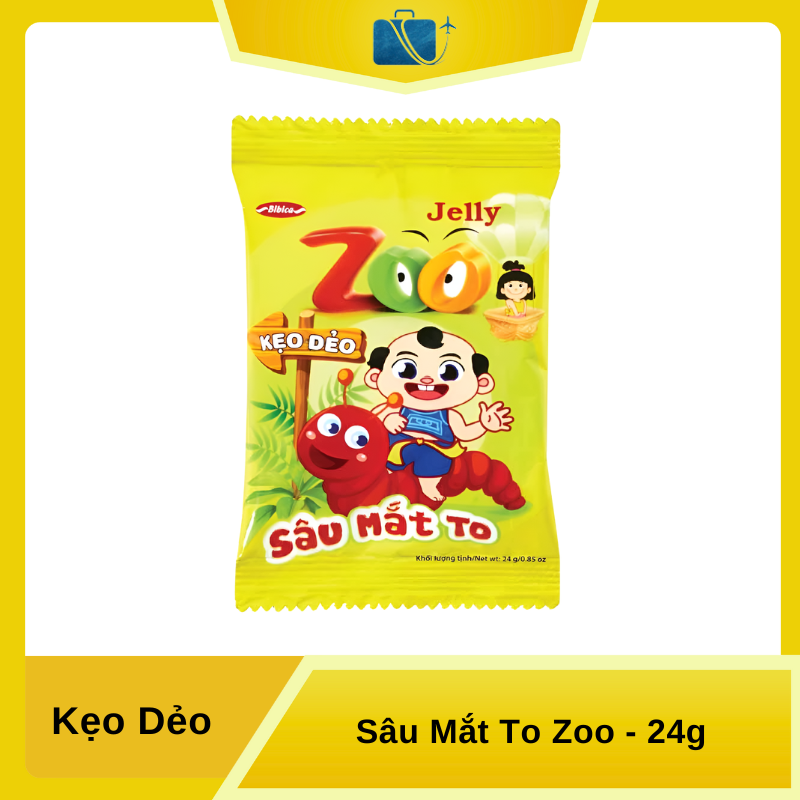Kẹo Dẻo Zoo Sâu Mắt To Túi 24g