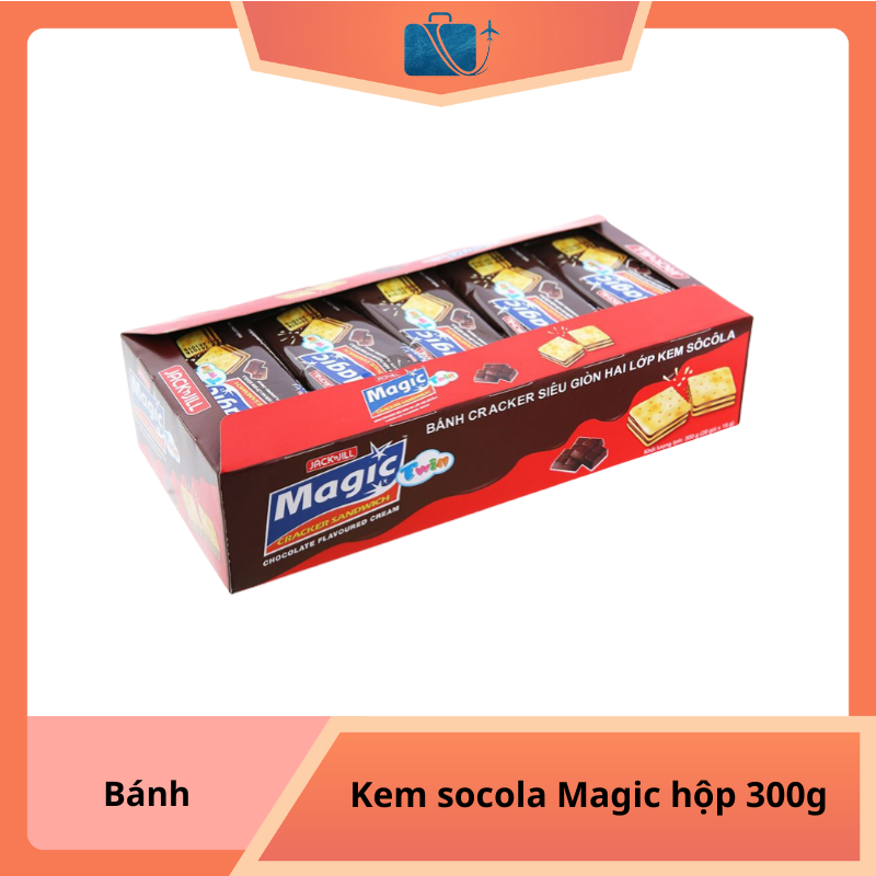 Bánh Cracker 2 Lớp Kem Socola Magic Hộp 300g