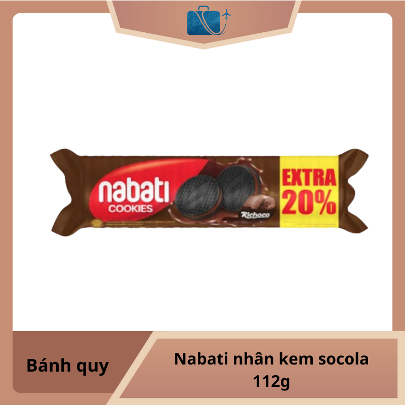 Bánh Quy Nabati Nhân Kem Socola 112g