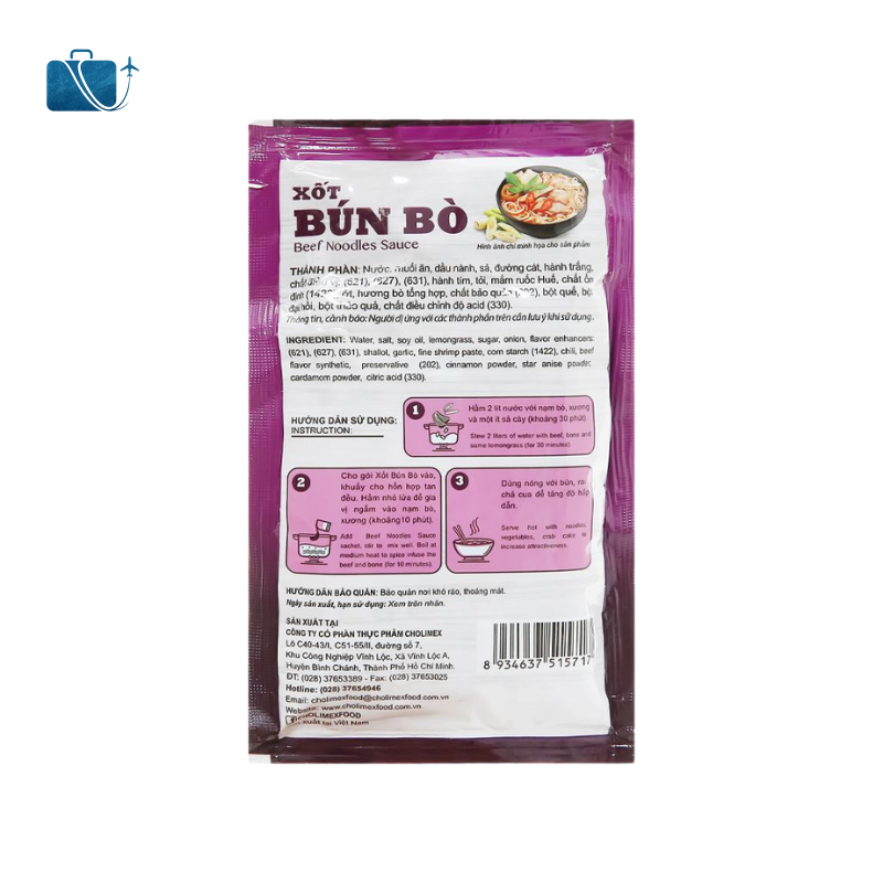 Xốt Nấu Bún Bò Cholimex Gói 90g 2