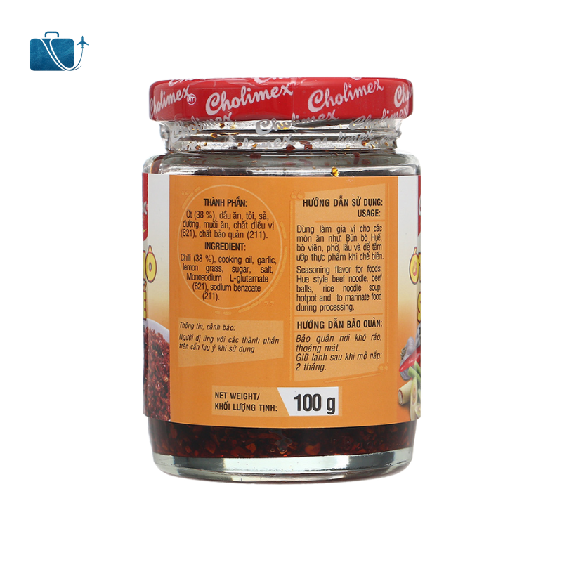 Ớt khô sa tế Cholimex hũ 100g 3