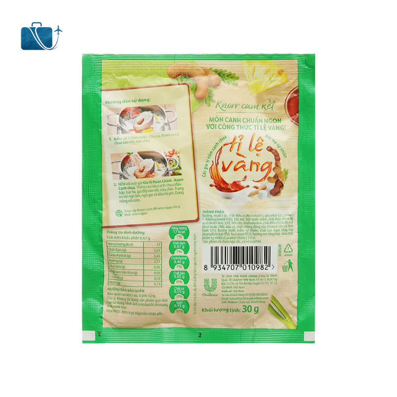 Gia Vị Hoàn Chỉnh Nấu Canh Chua Knorr 30g 2