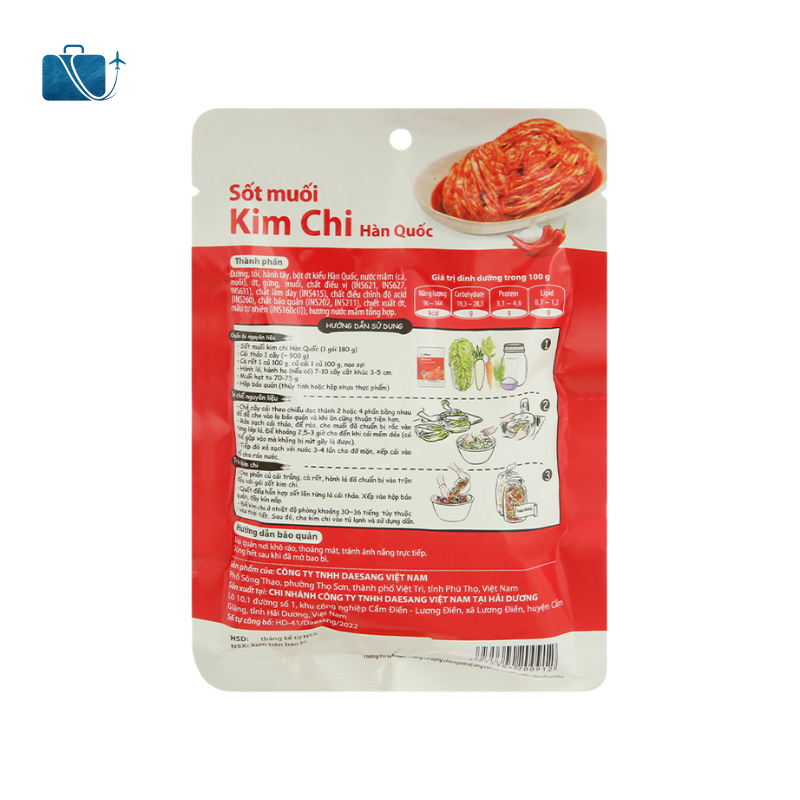Sốt Muối Kim Chi Hàn Quốc O'Food Gói 180g 2