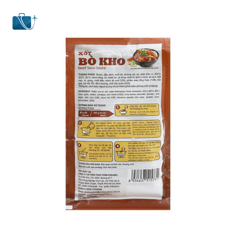 Xốt Nấu Bò Kho Cholimex 90g 2