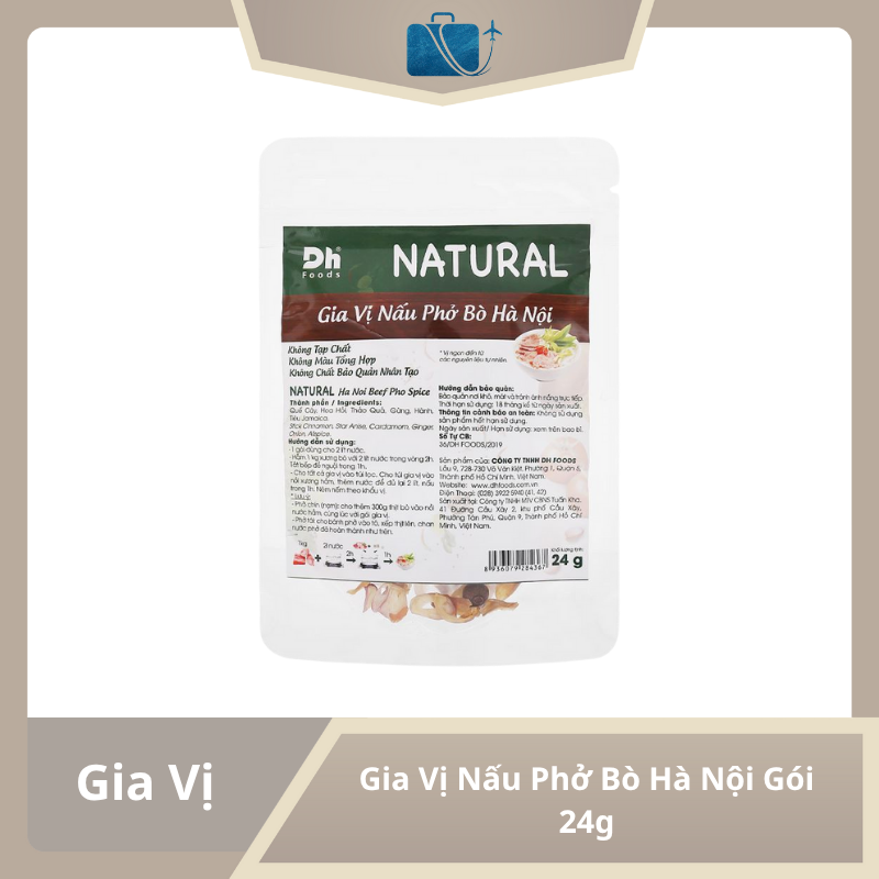 Gia Vị Nấu Phở Bò Hà Nội Dh Foods Natural Gói 24g
