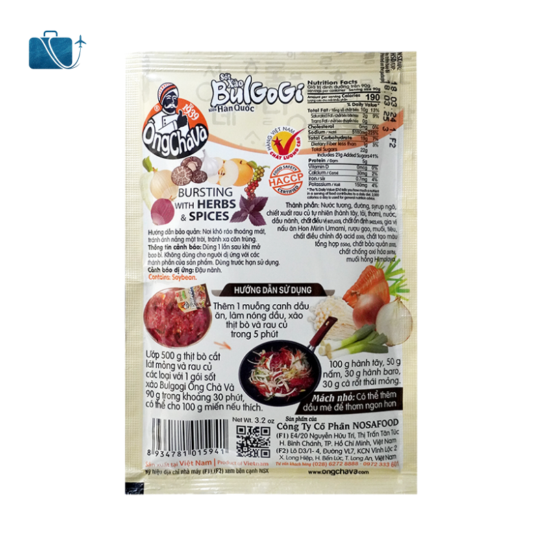 Sốt Xào Bulgogi Kiểu Hàn Quốc Ông Chà Và 90g 2