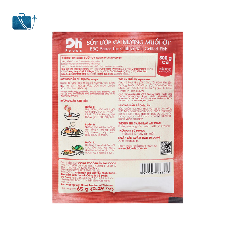 Sốt Cá Nướng Muối Ớt Dh Foods Gói 65g 2
