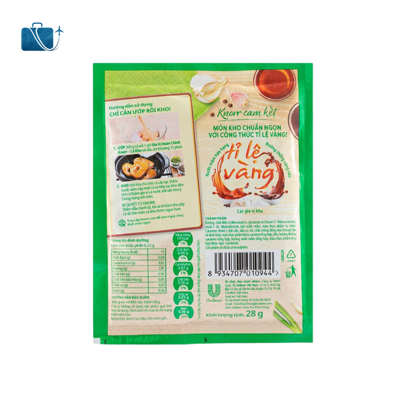 Gia Vị Hoàn Chỉnh Cá Kho Knorr Gói 28g 2