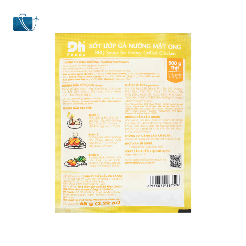 Sốt Ướp Gà Nướng Mật Ong DH Foods 65g 2