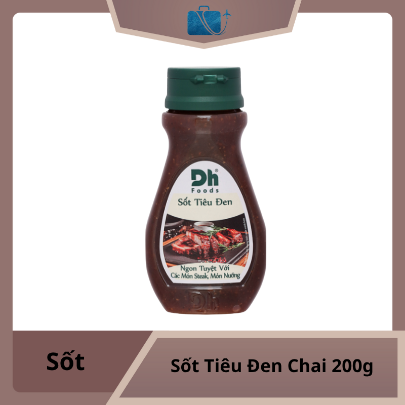 Sốt Tiêu Đen Dh Foods Chai 200g