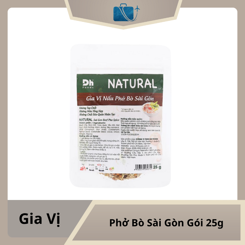 Gia Vị Nấu Phở Bò Sài Gòn Dh Foods Natural Gói 25g