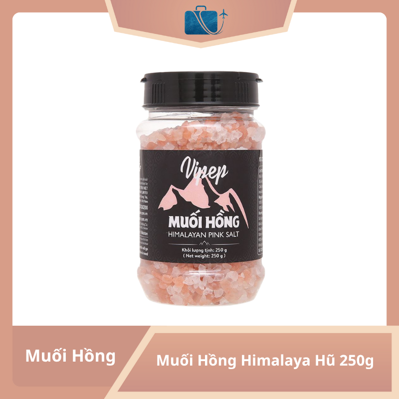 Muối Hồng Himalaya Nguyên Hạt Vipep Hũ 250g