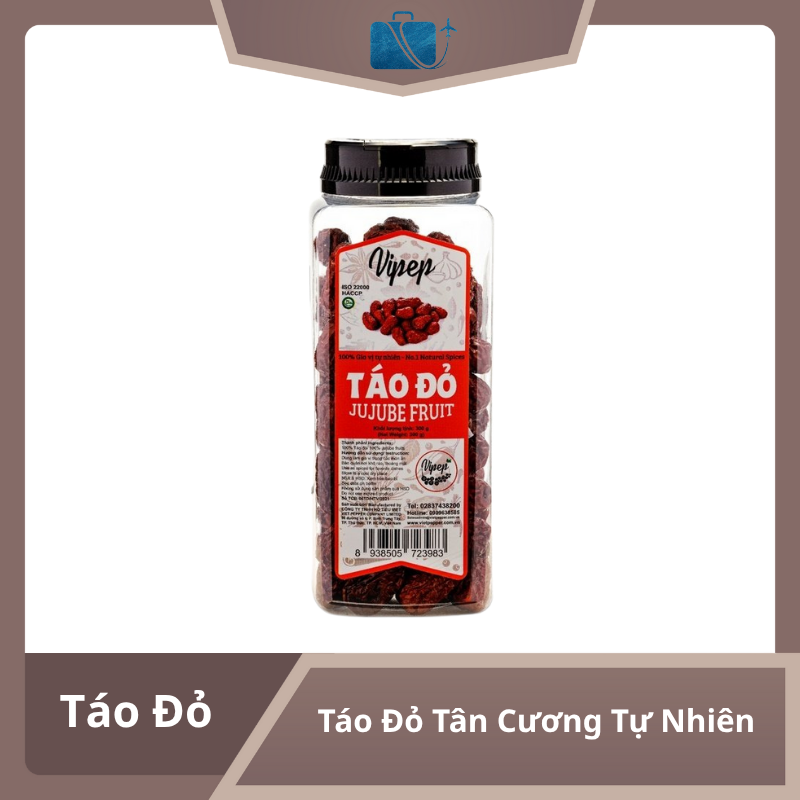 Táo Đỏ Tân Cương Tự Nhiên Vipep Hũ Nhựa