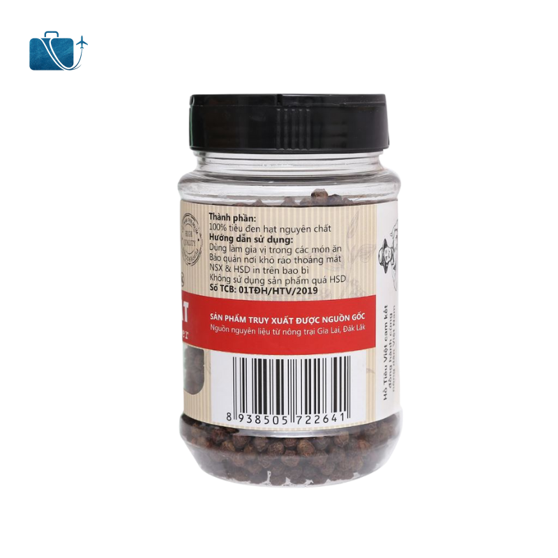 Tiêu Đen Hạt Vipep Hũ 100g 2