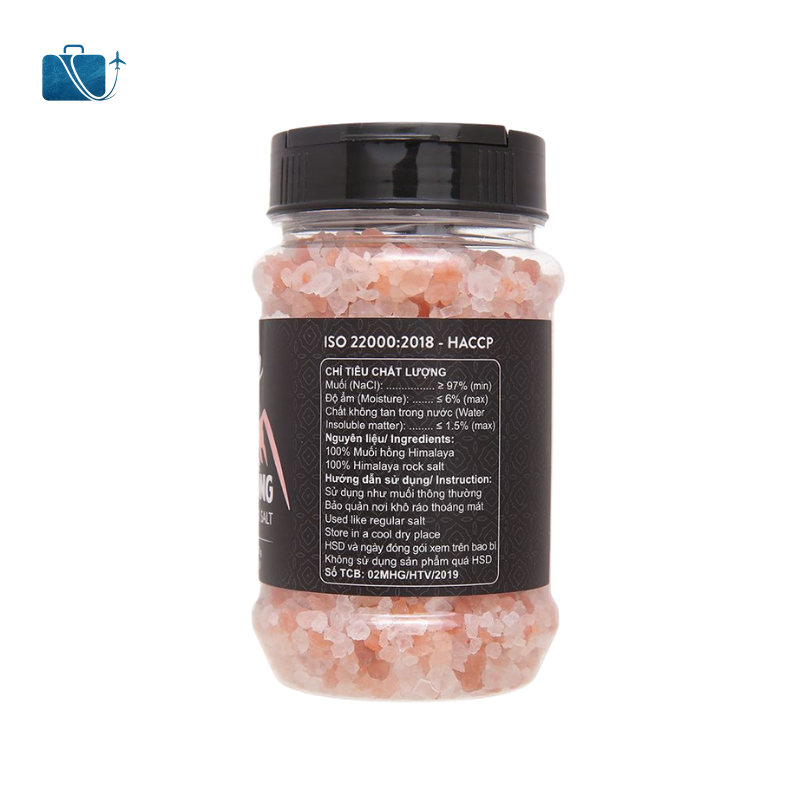 Muối Hồng Himalaya Nguyên Hạt Vipep Hũ Nhựa 250g 2