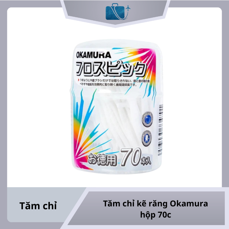 Tăm chỉ kẽ răng Okamura hộp 70 cây