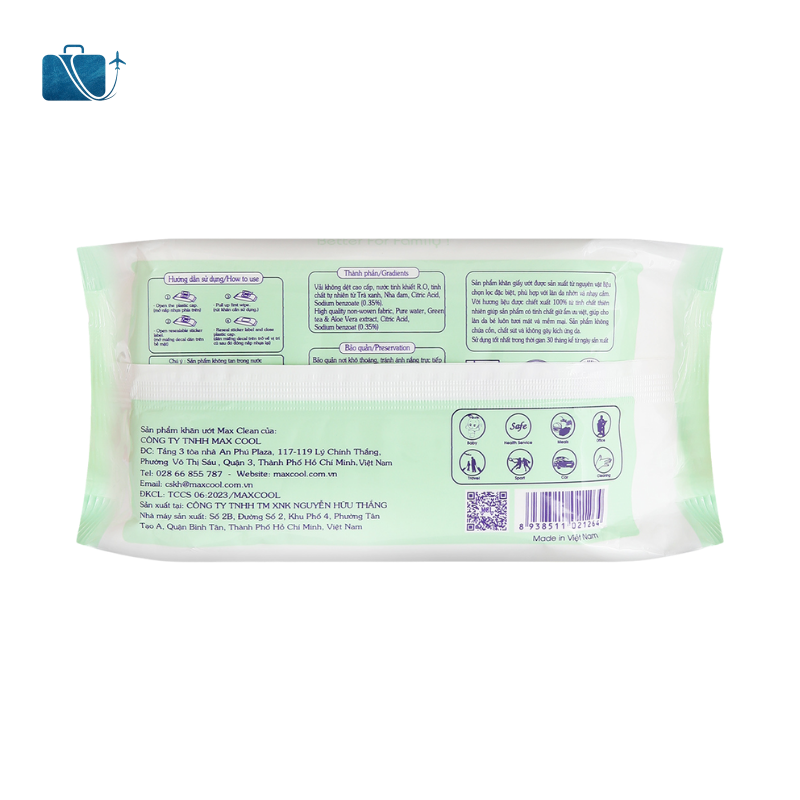 Khăn Giấy Ướt Max Cool Clean Không Hương 100 Tờ 2
