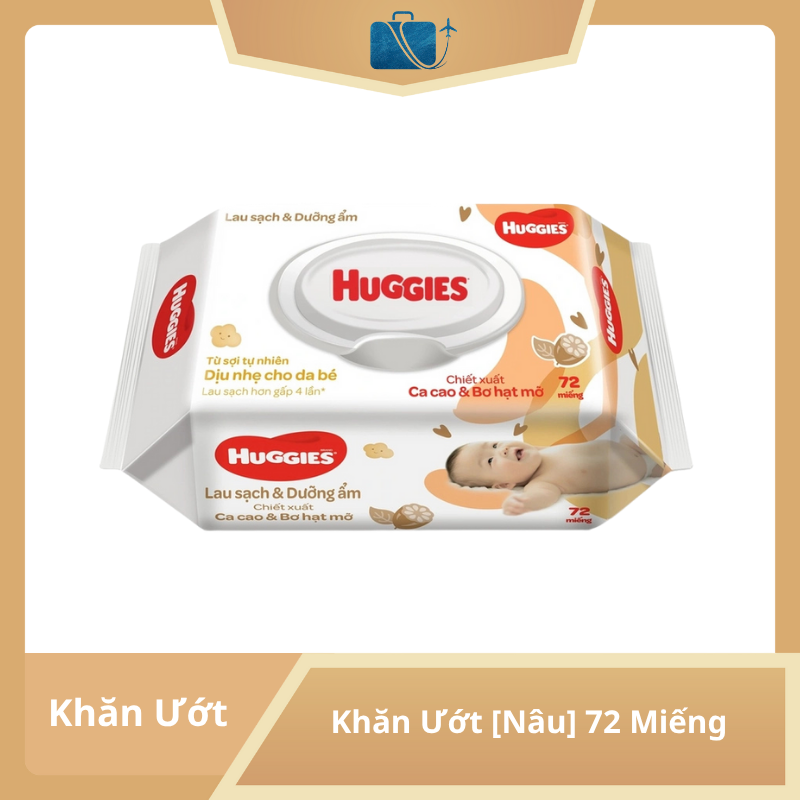 Khăn Ướt Huggies [Nâu] 72 Miếng
