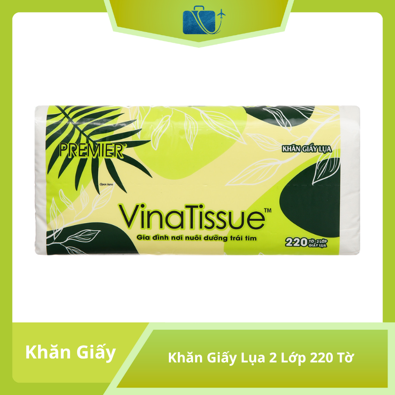 Khăn Giấy Lụa PREMIER VinaTissue 2 Lớp 220 Tờ