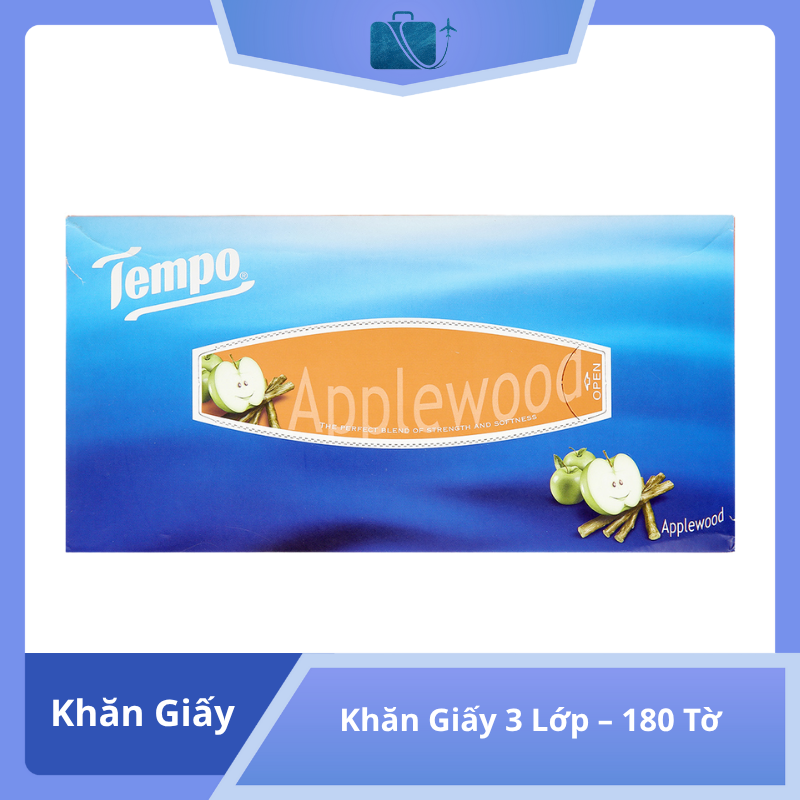 Khăn Giấy Tempo Hương Applewood 3 Lớp – 180 Tờ