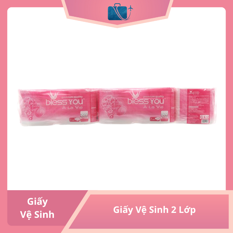 Giấy Vệ Sinh Bless You À La Vie 2 Lớp (Lốc 10 Cuộn)