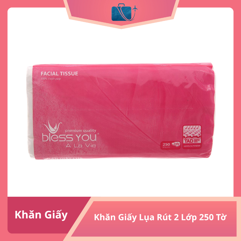 Khăn Giấy Lụa Rút 2 Lớp Bless You À La Vie – 250 Tờ