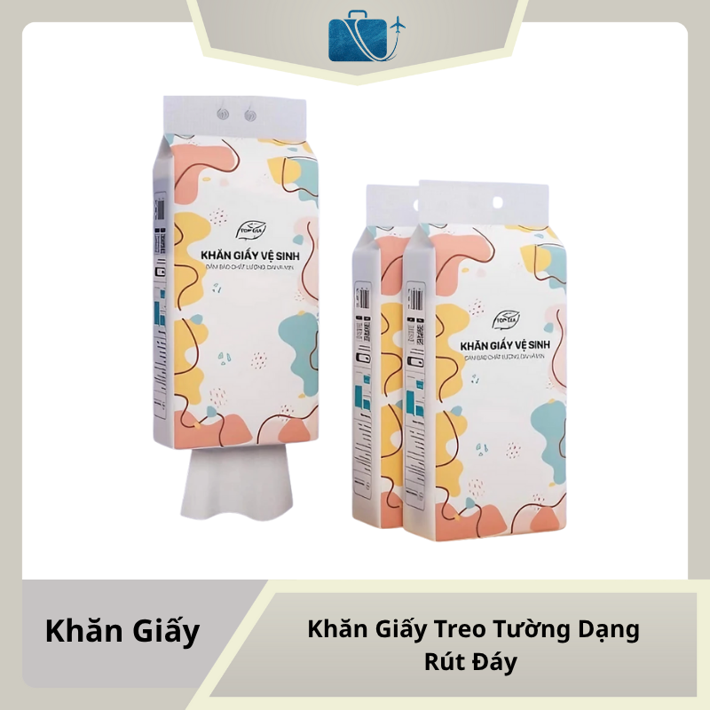 Khăn Giấy Treo Tường Dạng Rút Đáy Đa Sắc Top Gia 1280 Tờ