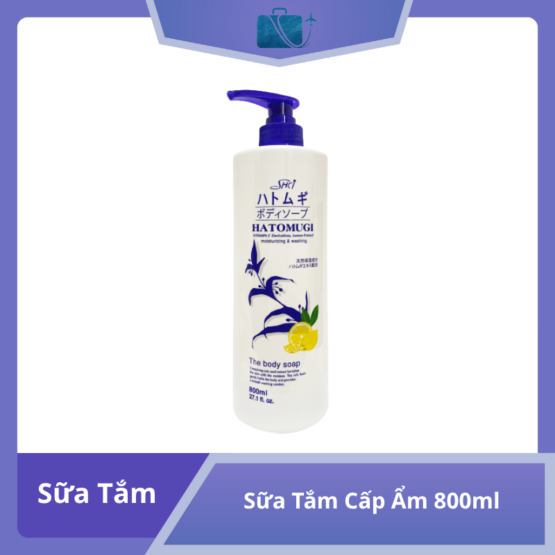 Sữa Tắm SHCI Cấp Ẩm Hatomugi 800ml