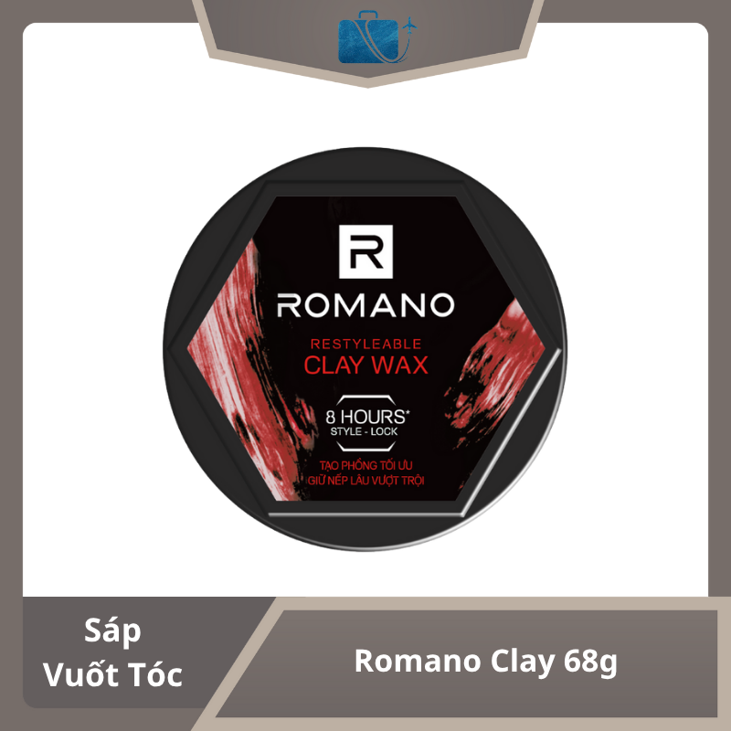 Sáp Vuốt Tóc Romano Clay 68g