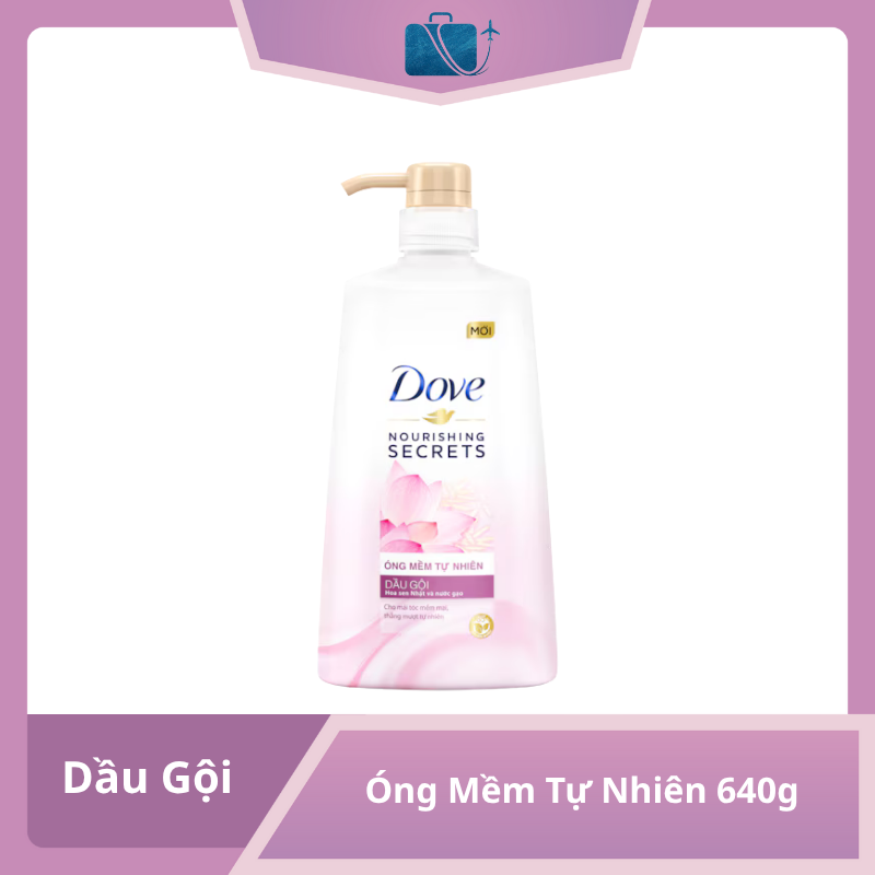 Dầu Gội Dove Óng Mềm Tự Nhiên 640g